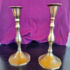 Vintage brass candle holders